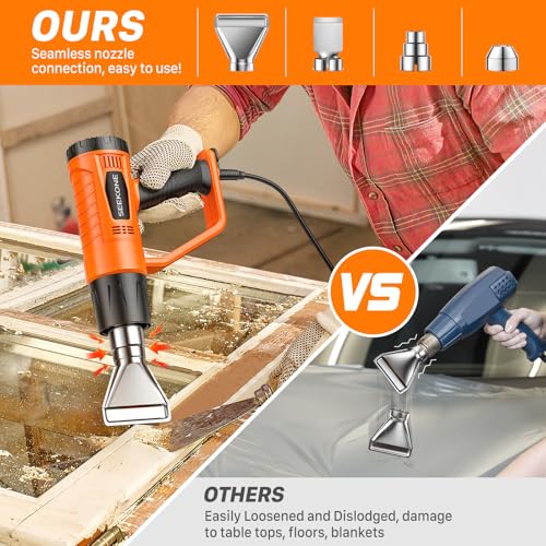 Seekone HG886 Heat Gun 1800W Heavy Duty Fast Heat Hot Air Gun Kit thumb #4