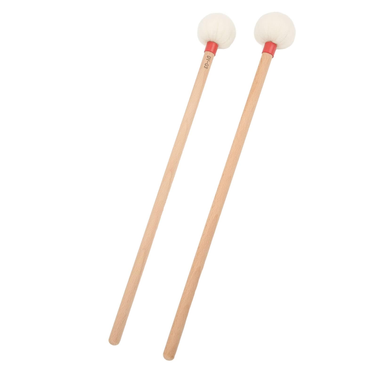 2 Uds Mazo de Tambor Multiusos con Cabezal de Fieltro para Bombo Timbales y Tambores Kit de Palos de Percusión para Música y Educación Musical