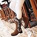 Fashion Little Kid Winter Snow Boots Fur Mid-Calf Warm Suede Girl Fuzzy Shoes Comfy Thick Rabbit Fur Collar Warm Waterproof Non-Slip Big Kid Snow Boot(Brown-35)