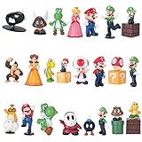 Jefuzh Mario Bros Luigi, Mario, Yoshi Action Figures Mario Toy (28-Pack 2 inch)