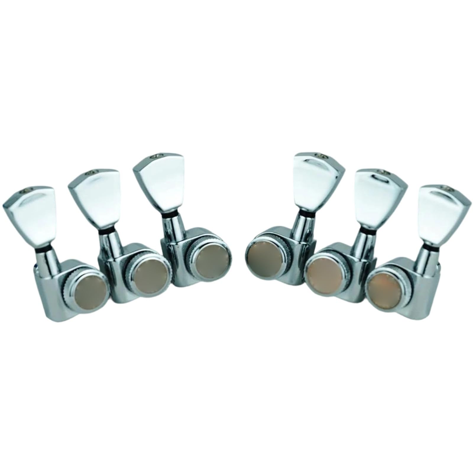 Estándar Guitarra Clavijas De Afinación Guitarra Eléctrica Metal Lock String Tuner Winder 3R3L Head DIY(CR)