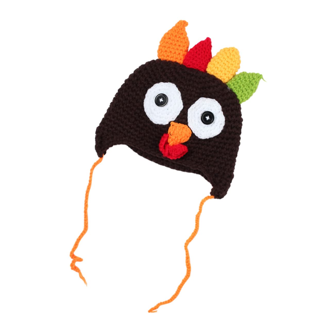 SHERCHPRY Cute Kids Turkey Hat Turkey Hats for Kids Handmade Knit Cap Autumn Hat Size s Coffee