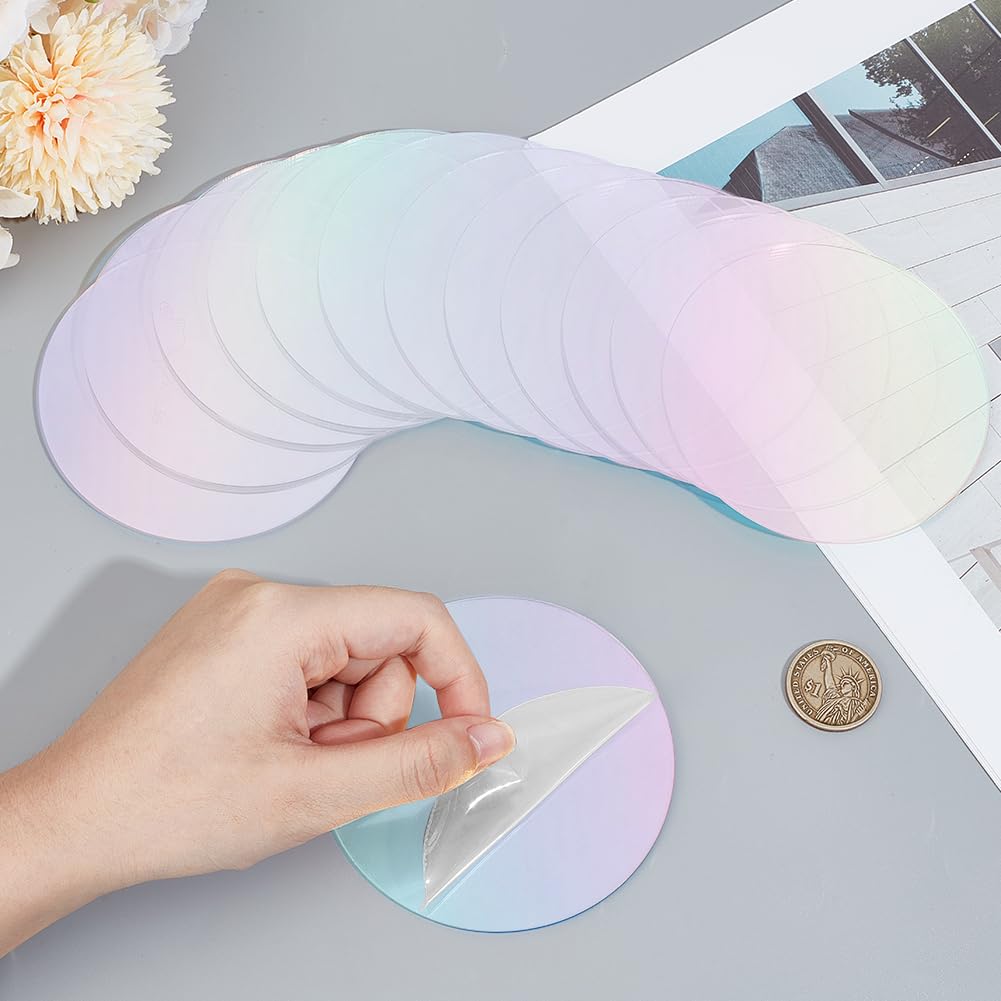 Iridescent Acrylic Circles - DIY Craft Supplies -3