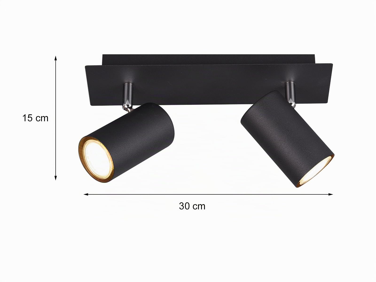 Trio Leuchten 802400232 Plafonnier, Noir Mat, 1 Unité (Lot de 1)