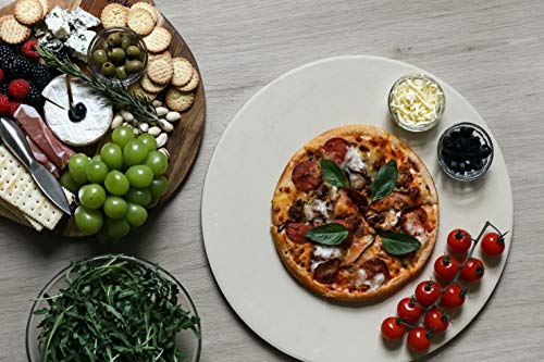 Elevkin Round Cutting Board, Acacia Wood Cutting Board For Kitchen, Charcuterie Boards And Cheese Serving Platter For Meat, Bread And Crackers, Deviled Egg Plates & Pizza Peel For Party, 12 X 16 Inch #TOP6