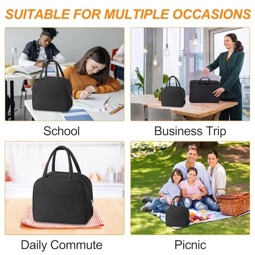 Fousenuk Klein Kühltasche, Lunchtasche, Lunchbag, Isoliertasche, Mittagessen Tasche, Lunch-Taschen, Kühltaschen, Thermotasche, Picknicktasche Isolierte, für Büro Reisen Picknick Wandern Grillen, 6L