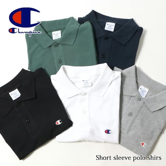 Amazon | [チャンピオン] Hanes SHORT SLEEVE POL | アクティブシャツ
