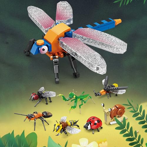 Image of Mini Insect Building Blocks Toy Insect Collection Building Block Set Insects Collection Building Blocks Bugs Toy Building Sets for Kids 6+ (Mantis)