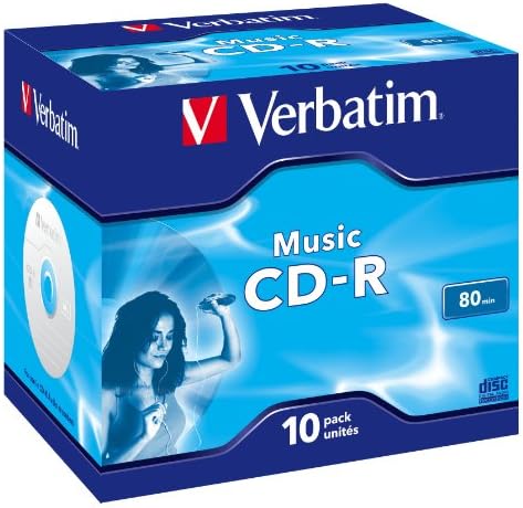 Verbatim Music CD-R for Audio 80min 10 Pack, 43365 (10 Pack)