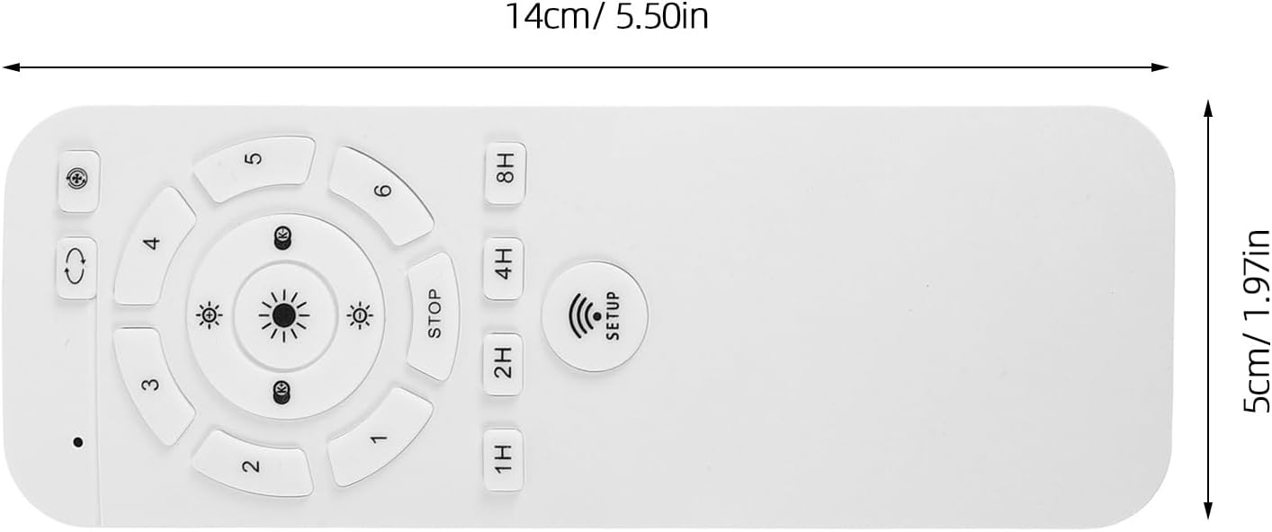 Toddmomy Fan Light Remote Control: Ceiling Fan Remote Controller Universal - Inverter 6-Speed & 1/2/4/8 H Timer - Lighting Dimming for Ceiling Light Fixture