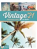  Vintage - Wochenplaner Kalender 2021, Wandkalender im Hochformat (25x33 cm) - Nostalgie im Retro-Look - Wochenkalender mit Rätseln und Sudokus