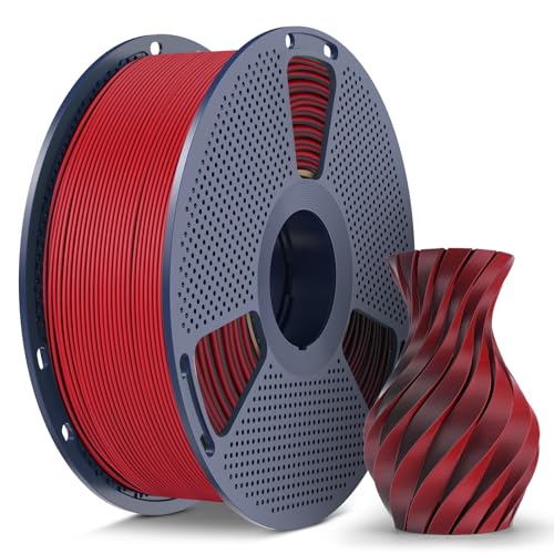 Image of SUNLU Dual Color Matte PLA Filament 1.75mm, 1KG (2.2LBS), Black Red | Smooth Matte Finish, Less Brittle, Dual Color Appearance from Different Angles, 3D Printer Filament