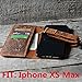 Handmade Genuine leather Retro Book Style Wallet for Iphone XS Max 6.5 inches Wallet Case with wristlet Brown Italian with Stand