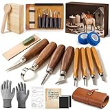 HA BIN Set di Scultura in Legno 25 Pezzi, Kit Completo per Principianti con Coltelli da Sc...