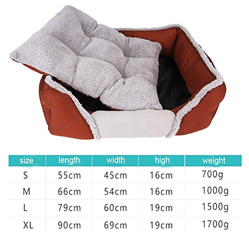 Lit hamac marron en peluche pour chat et chien taille S