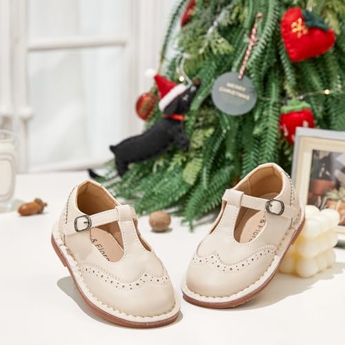 Image of Felix & Flora Toddler Little Girl Princess Dress Shoes-Mary Jane Flats for Girl Party School Shoes