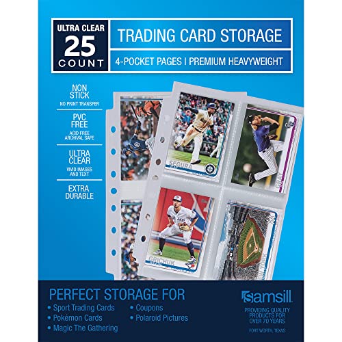Pages de cartes à collectionner transparentes et pochettes de mini classeur