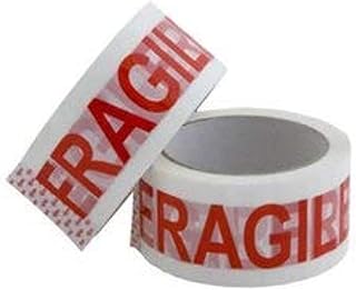 6 Rolls Fragile Handle with Care Carton Box Shipping Sealing Tape, 2 Inch x 110 Yards Adhesive Tape, 2.0 Mil Thick, Red/White, for Packaging, Shipping