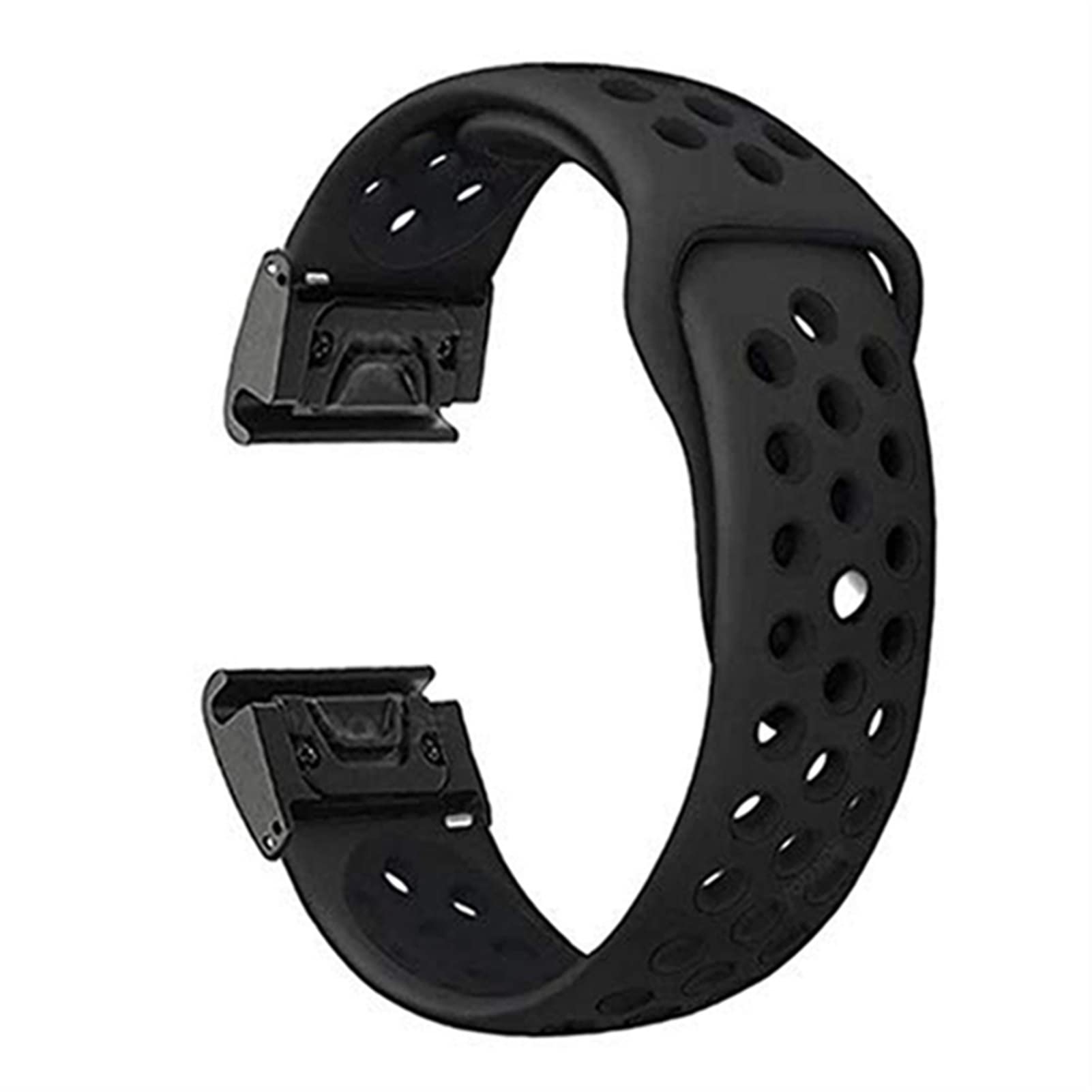 26 22 mm sportowy pasek do zegarka Garmin Fenix 7 7X pasek do szybkiego zwalniania silikonowa bransoletka (kolor: czarny, rozmiar: 26 mm Fenix 7X)