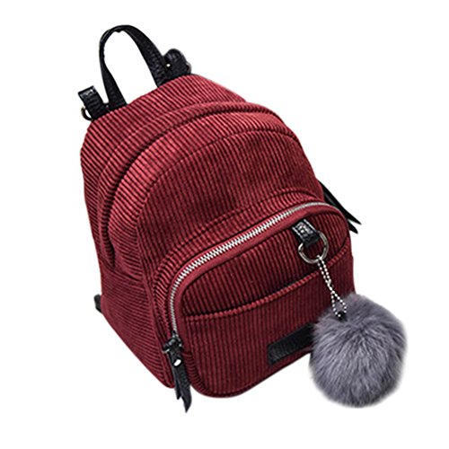 Espeedy Las mujeres simples de la manera Backpacks la lona empluman el bolso de hombro de la bola Las muchachas ocasionales retras de las señoras viajan haciendo compras las mini bolsos