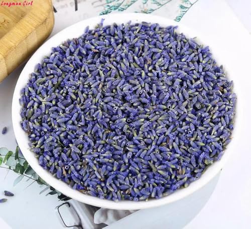 QIUMING Fiori secchi di Lavanda Naturale profumata per Sapone, Candele, profumi, Imbottitura per Cuscini, Sacchetti di Lavanda