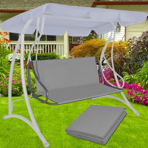 Hollywoodschaukel Sitzfläche Ersatz, Hollywoodschaukel Ersatzteile Sitzfläche, Hollywoodschaukel Sitzbezug, Hollywoodschaukel Bezug Sitzfläche, 600D-Oxford-Gewebe Stoff (158 * 54 * 54cm,Grau)