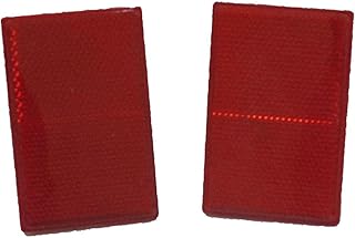 Rectangular reflector 2 pieces red