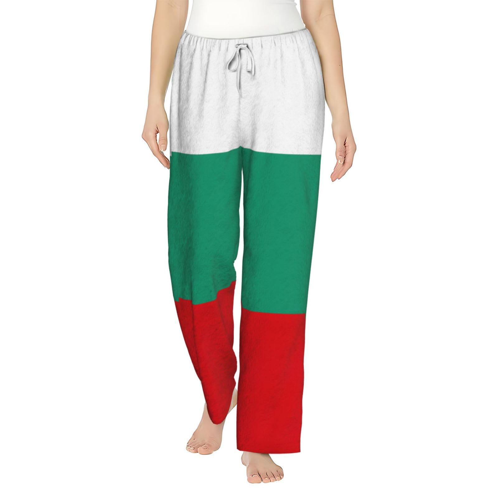 Flanell-Pyjamahose mit bulgarischer Flagge, warm, bequem, Lounge-Schlafhose für Urlaub, Weihnachten