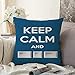 Housse d'oreiller Phrase Clé Keep Technology White Design Calm Ctrl Citation Décoration Alt Supprimer Signes Bouton Symboles Housse De Coussin Doux Décoration Taie D’Oreiller pour Canapé 45X45Cm