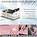Coverado Leather Seat Covers, Car Seat Covers Full Set, Waterproof Faux Leather Pink & Black Seat Covers, Car Seat Protectors 5 Seats, Automotive Seat Covers Universal Fit for Most Cars SUV Trucks