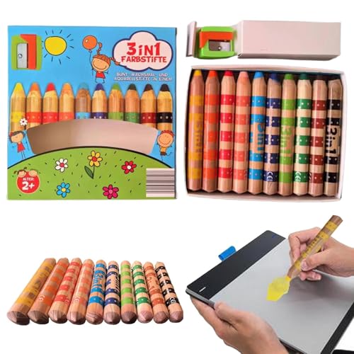 Suministros de pintura de 10 piezas y lápices de agua para niños con herramienta de arte soluble