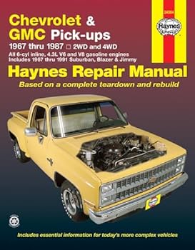 Paperback Chevy & GMC 4 3L & V* Pick-ups (67-87) & Suburban, Blazer & Jimmy (67-91) Haynes Repair Manual Book
