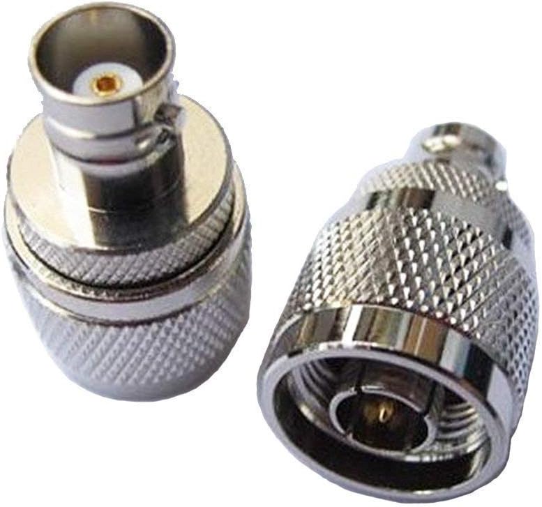 2 PCS N Type Male Plug to BNC Female Coaxial RF Connector Adapter