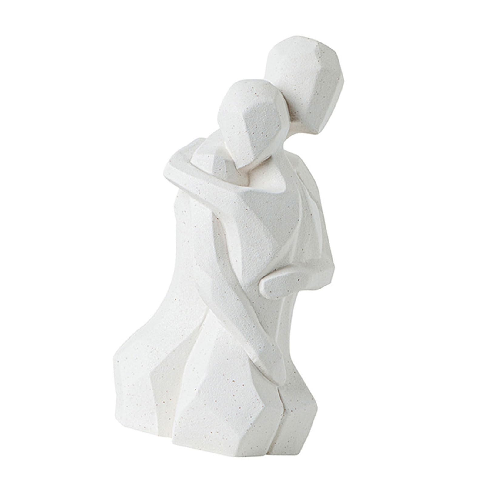 Nucelit Artistic Ceramics Couple Huggings Statue Timelessly Designs Decoration for Bedroom or Special Occasion Modern Minimalists Home Decoration