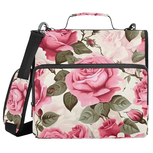 Image of 3 Ring Zipper Binder with Shoulder Strap Mte1mja0mzyyafnpcm05vw8wyvr0 1.5 inch Binders Keeper Large Capacity Multi Pockets for School Office Supplies