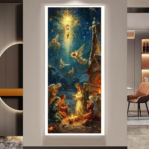 Broderie Diamant Kit Complet Jésus - Full Drill Premium 95x225 cm