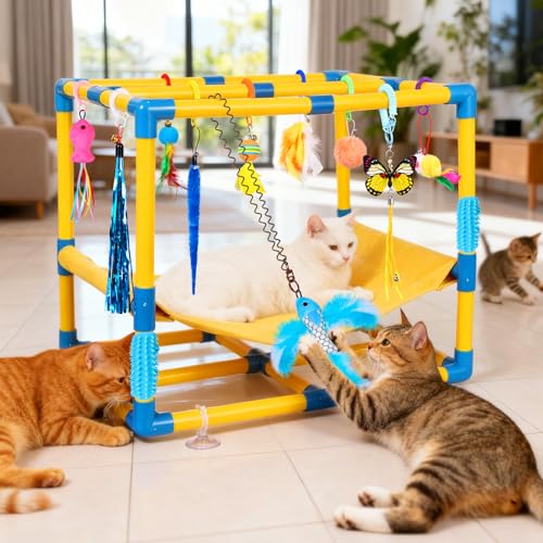Cat Jungle Gym With Hanging Toys