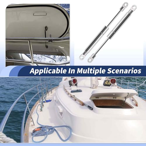ARISELIFT 7.5inch/190mm 10lb/45N/4.5kg Stainless Steel Gas Struts, 7.5" Gas Springs Lift Supports for Boat Marine Hatch Cover, 2 Pcs, Metal Ends by ARISELIFT - Used condition - Image 2