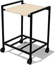 Mumma's Life- Inverter Trolley for Home Trolly, Inverter Battery Trolly, Inverter Stand for Home, Inverter Trolley, Metal Inverter Trolly (Black) (Single Inveter Trolley)