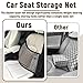 Front Seat Organizer, Car Seat Organizer, Double Layer Front Seats Versatile Elastic Organizers Net, Storage Mesh Nets for Seats, Universal Car Accessories for Most Vehicles