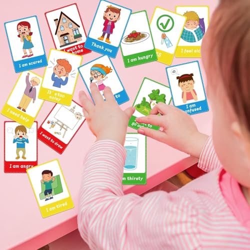 90PCS Autism My Behaviour Communication Cards for Speech Delay Children and Adults Special Needs Visual Aid Language Learning Cue Card Special Ed Feelings Emotions Flash Cards for Autism Communication - Image 8