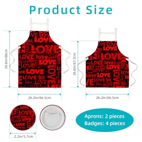 Tablier de cuisine lot de 2 protection optimale avec broches ajustables multicolore - 2