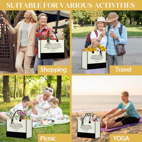 FORBIDDEN PAPER Retirement Gifts for Women Retirement Decorations Travel Gift Lake House Gifts Boat BeachTote Bag 6