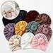 DIMITU Styles & Fashionable Kids Hat Solid Color Texture Headscarf Hat Trend & Versatile Child Indian Print Headwear Present