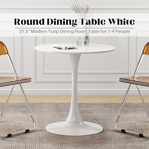 Table ronde tulipe blanche 80 cm pour optimiser un petit salon - 5
