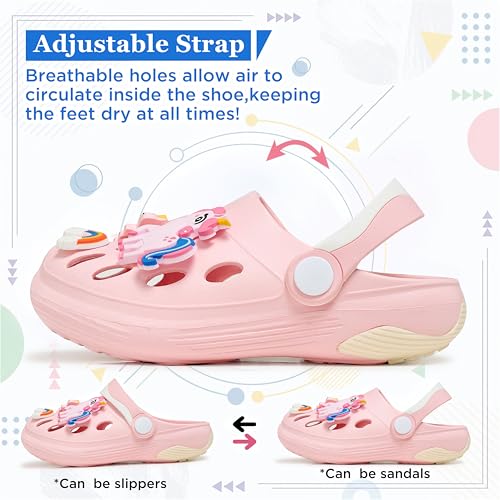 Image of Kids Girls Boys Clogs Garden Shoes Toddler Beach Summer Slides Slippers Indoor Outdoor Children Water Shower Pool Sandals for Toddler /Little Kid