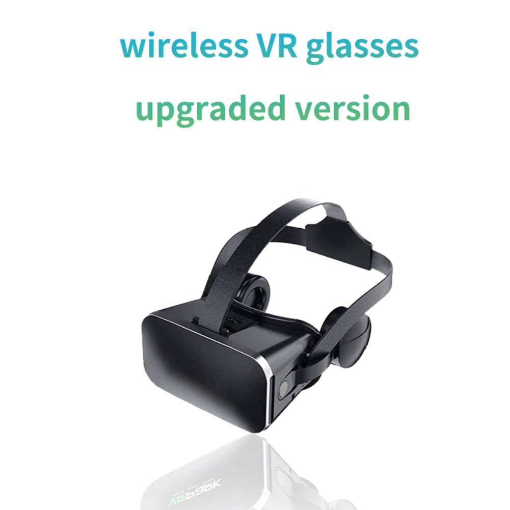 Auriculares VR para teléfonos celulares, gafas 3D inmersivas compatibles con iOS y Android, visor de realidad virtual móvil ABS para juegos y películas, incluye controlador de juego