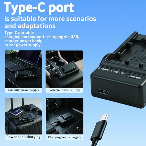 Image of LP-E10 USB Battery Charger Compatible with Canon EOS Rebel T7 T6 T5 T3 T100 DSLR Cameras, Replacement for LC-E10 LC-E10E, Fits EOS 2000D 1500D 1300D 1200D 1100D 3000D 4000D kiss X50 X70 X80 X90
