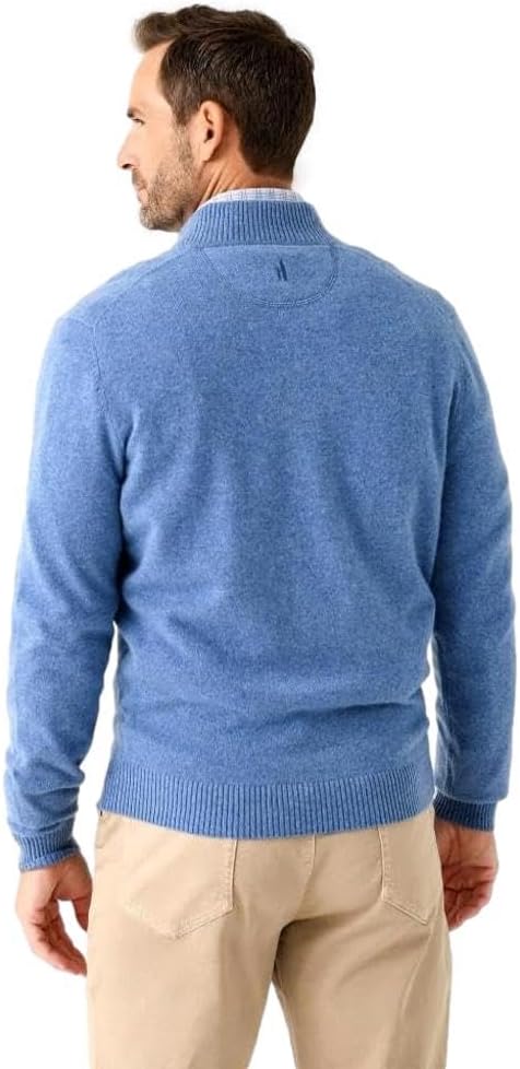 johnnie-O Men's Mayfair Quarter-Zip Sweater, Laguna Blue