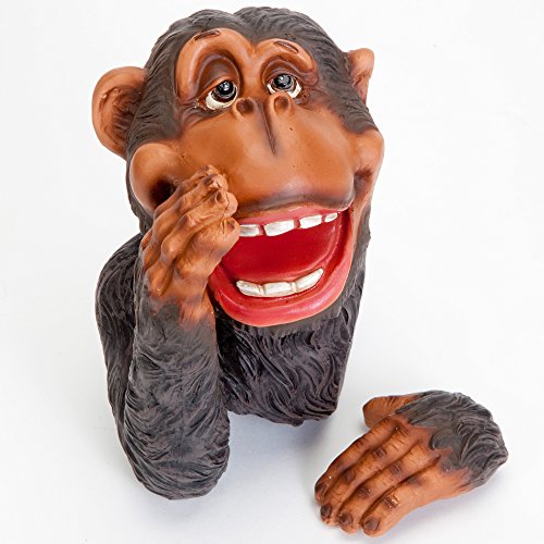 Bits and Pieces - Monkey Tree Hugger - Garden Peeker Yard Art - Outdoor Tree Hugger Sculpture Garden Decoration